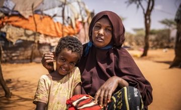 Somali woman with her child