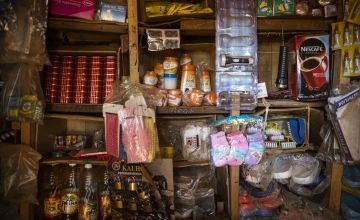 Aimé's shop in Gbadengue Town. Photo: Ed Ram / Concern Worldwide.