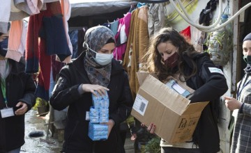 Concern staff distribute supplies among Syrian refugees in Lebanon