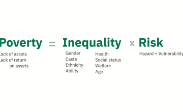 The equation of poverty: Inequality times risk.