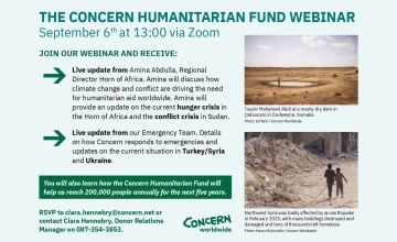 Invitation to Concern Humanitarian Fund webinar