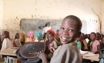 Ali* pictured in a Concern-supported school in the Sila region of Chad. 