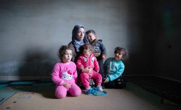 Sara* is a Syrian mother of four who lives in Halba, Akkar. Concern provided this home for her to live in. “I feel safe here. I can lock the doors”. She and her family were previously homeless. Photo: Gavin Douglas/Concern Worldwide 
