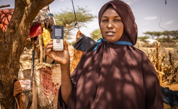 Kaltuun Ayaanle Maxamed (32) is married with six children in Somaliland. She and her family left home in 2017 when they lost their livestock due to drought. They lost about 100 animals, including camels, sheep, and goats, and have very little left. Kaltuun's husband went their herd and older sons in search of pasture, while she maintains a family home in Taghdeer. During the worst of the drought in Somalia, cash transfers from Concern helped Kaltuun make ends meet.