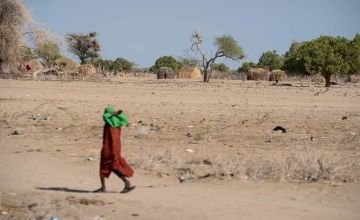 A child walks through Ruko village in Tana River County, Kenya