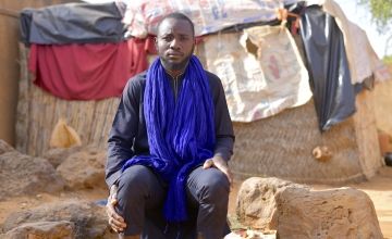 Laouali Andillo sits outside of his home in Salkadamna village, Tahoua. Photo: Concern Worldwide