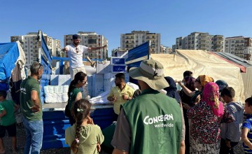 Concern staff in Turkey have continued to distrubute aid supplies to people in Hatay which was devastated by the earthquakes in early February 2023 