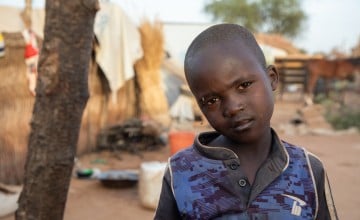 Zahra*'s son Khalie* (5). Photo: Eugene Ikua/Concern Worldwide