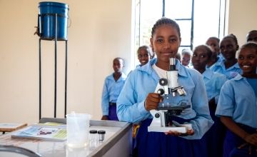 Nasibo Abuda during an integrated science class at Bubisa Junior Secondary. Photo: Eugene Ikua/Concern Worldwide