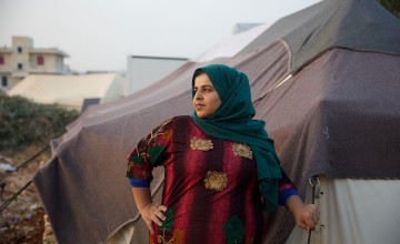 Ramya* (29) stands in front of her tent, trying to secure its edges for fear of a storm that will cause rainwater to leak inside, “Rain and wind have become like a horror movie for us. Like a horror movie, honestly, when I see clouds I get depressed. I get depressed because I'm afraid of floods and of staying up all night trying to get water out of all sides."