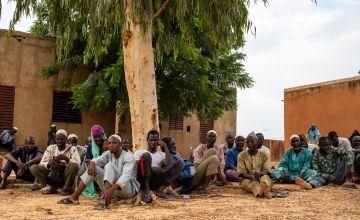 Concern staff visit and meet with IDPs in Pouytenga Centre East. (Photo: Anne Mimault/Concern Worldwide)