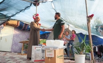 Suliman and his family are refugees from Syria, who lost their home in Turkiye during the February earthquake. On this World Refugee Day, their resilience stands out as they make an effort towards creating a sense of home within their temporary shelter. (Photo: Concern Worldwide)