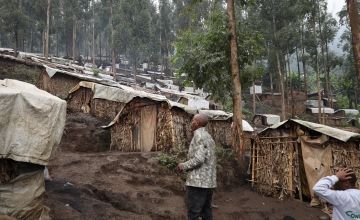 The hilly terrain of Bulengo, one of the newest camps for internally-displaced Congolese, makes it difficult for many residents to get essential services. (Photo: Concern Worldwide)