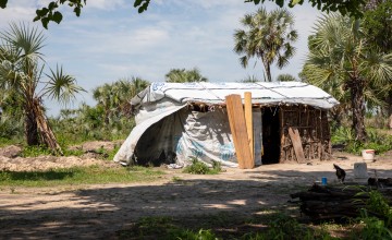 Maria’s home in Leer County, Unity State, South Sudan. Photo: Eugene Ikua/Concern Worldwide 