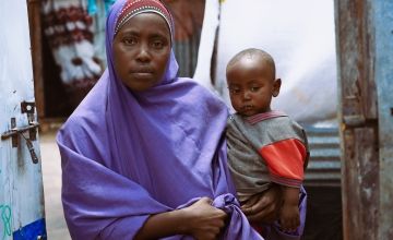 Amburo (28) is a mother of four children from Baidoa, now living in a displacement camp in Daynile District, Mogadishu. Photo: Adnan Mohamed/Concern Worldwide