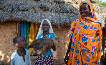 Mahadia with her children Kaltuma and Mohammed. Photo: Eugene Ikua/Concern Worldwide