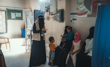 Liza conducting awareness session in Yemen