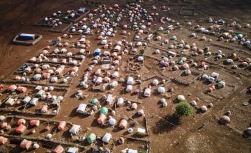 A displacement camp on the outskirts of Baidoa, Bay Region, Somalia. Photo: Ed Ram/Concern Worldwide