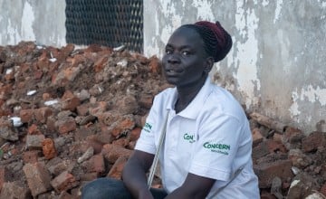 Ulea Harriet Ogwa, Concern Gender and Protection Officer in Northern Bahr el Ghazal State. Photo: Jon Hozier-Byrne/Concern Worldwide