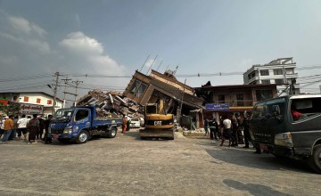 Scenes in Kalaw after the violent earthquake struck several areas of Myanmar on 28th March 2025. 