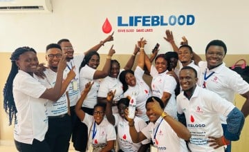 The team from LifeBlood at the National Transfusion Centre in Freetown, Sierra Leone. Photo: LifeBlood/Concern Worldwide