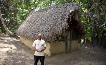 Jerry and his snail house. Photo: Kieran McConville