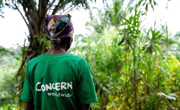 A Concern worker in Kirundo Province in Burundi