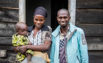 Ancila Niyonzima and Rafiki Dukuze pictured with their son Israel. Photo: Concern Worldwide