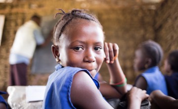 Class 4 student at SLMB Massaba Primary School, Kinuke Barina, Tonkolili, Sierra Leone. Photo: Michael Duff.