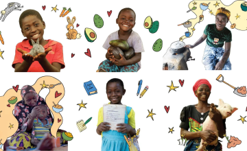 Concern Gifts under €20 include rabbits (€16), avocado trees (€12), an eco-stove (€18), fortified flour (€10), school kits (€14), and pigs (€12). 