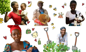 Concern Gifts from €20 to €50 include banana trees (€25), beekeeping kits (€36), goats (€40), safe delivery kits (€42), and home garden kits (€28).