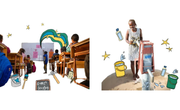 Concern Gifts above €100 include a refurbished school classroom (€1000) and a village well (€1400).