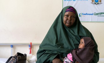Samiro* and Nala* at Banadir Hospital.