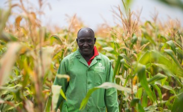 Benson Luvayo Amlavu grows maize, green grams, spinach and kale. Photo: Eugene Ikua/Concern Worldwide