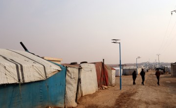 On a December morning, with the onset of the harsh winter period known locally as the “Forty Days of Winter,” the atmosphere in Al-Rasm Camp in Manbij, eastern rural Aleppo, was bitterly cold and overcast. Photo: Concern Worldwide