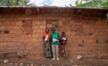 Dionise and Rose have transformed their lives following the Green Graduation Programme raising rabbits and a pig, farming cassava and beans using homemade manure, and selling some of their produce at local markets. Photo: Eugene Ikua/Concern Worldwide.