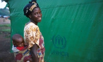 At the same time that Sierra Leone was gripped by civil war, conflict in neighbouring Liberia led tens of thousands of Liberians to seek asylum in Sierra Leone, including the Concern-managed Taima Camp in Moyamba district. Photo: Pieternella Pieterse/Concern Worldwide