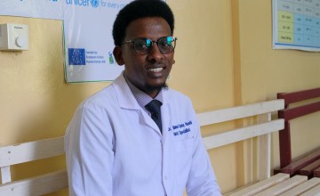 “Why do I stay in Somalia? Because I know that I am Somali.” Dr. Muhammad Dek Jama at Banadir Hospital, Mogadishu. Photo: Hugh Golden/Concern Worldwide