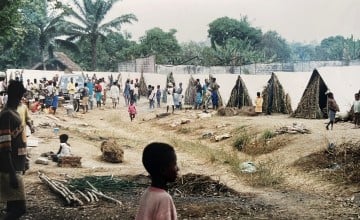 During the height of Sierra Leone's civil war, as many as 2 million of the country's 6 million citizens were displaced. Many landed at internal displacement camps that were vulnerable to attacks and under-resourced. Concern began working in the country in 1996, responding to these needs. Photo: Jack Finucane/Concern Worldwide