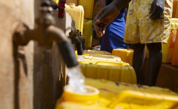 Water jugs being filled