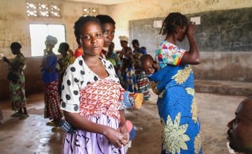 Nyota Mwenge (22) was pregnant with her third child when she had to walk for days to safety, alongside her husband and their two young children.   Photo: Samuel Isenge/Concern Worldwide