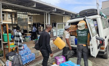 Concern staff load vehicles with tequipment and supplies before the teams depart to support targeted communities in North Kivu, Democratic Republic of Congo. 