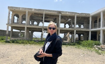 Orla Guerin on location in Taiz, Yemen