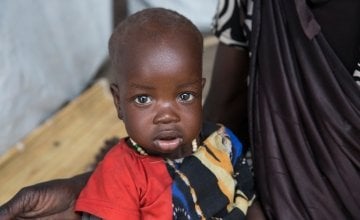 One year old Bashiir* is among those availing of nutrition services from Concern and Nile Hope in Unity, South Sudan. Photo: Kieran McConville/Concern Worldwide. *name changed for security reasons.