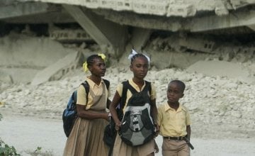 Destruction after the Haiti earthquake of 2010