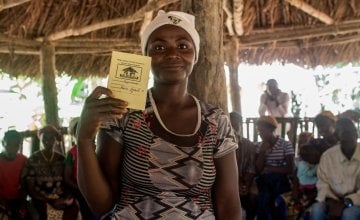 Hawa is a member of a Concern-supported Village Savings and Loan Association (VSLA) in Sierra Leone. The loan she received empowered her to start a small business. Photo: Concern Worldwide.