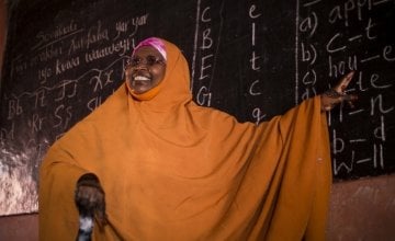  Rugiyo Mahamed Guhaad, a teacher at Jabuti school in Mogadishu. Concern Worldwide supports the school. Photo by Kieran McConville