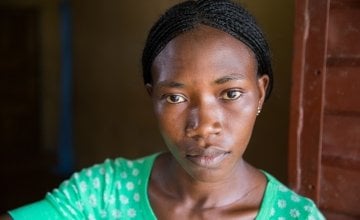 Kadiatu Conteh (22) is an Ebola survivor from Magburaka, Tonkolili, Sierra Leone. Sept 2016. Photo: Kieran McConville, Concern Worldwide