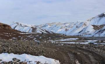 The road to Cha'Ab in northeastern Afghanistan along a river sub basin. Photograph: Concern Worldwide.