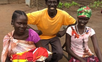 Nyakuma, Much and Christmas have all been displaced by war in South Sudan and have sought refuge in Gambella, Ethiopia. Photo: Clare Ahern / Concern Worldwide